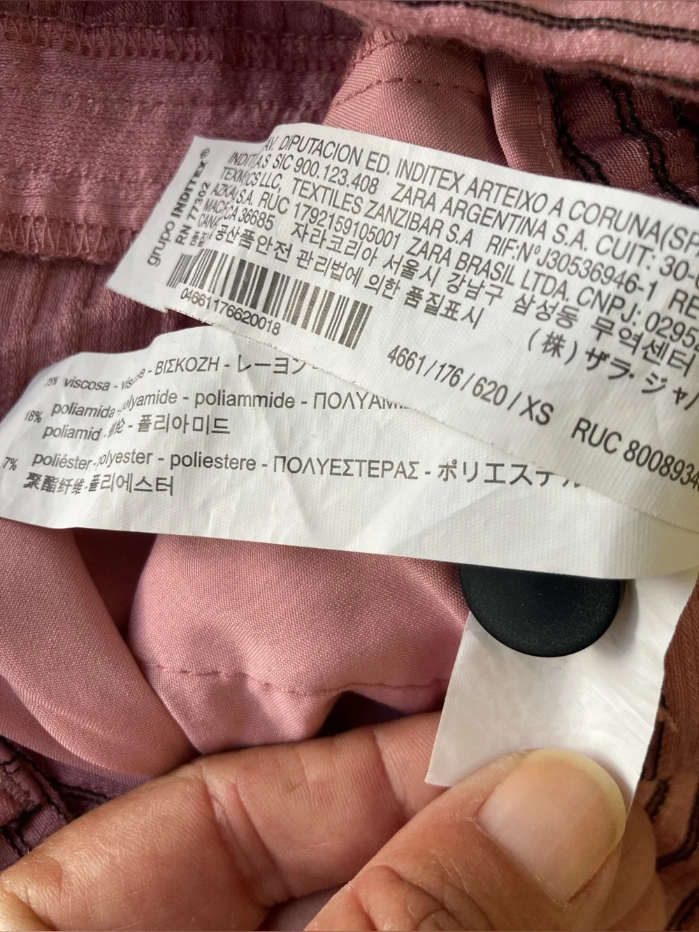 Zara Striped Pants in Pink and Black
